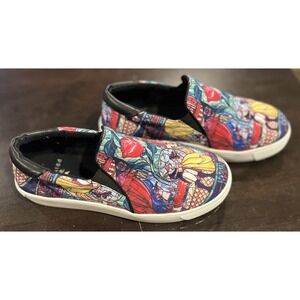 Disney Princess Beauty & The Beast Slip On Canvas Wide Width Shoes Size 6WW‎